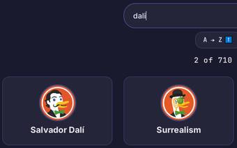 DDG search with the userscript