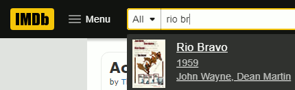 IMDb search field