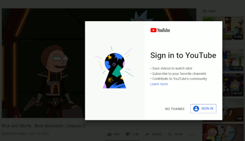 youtube sign in